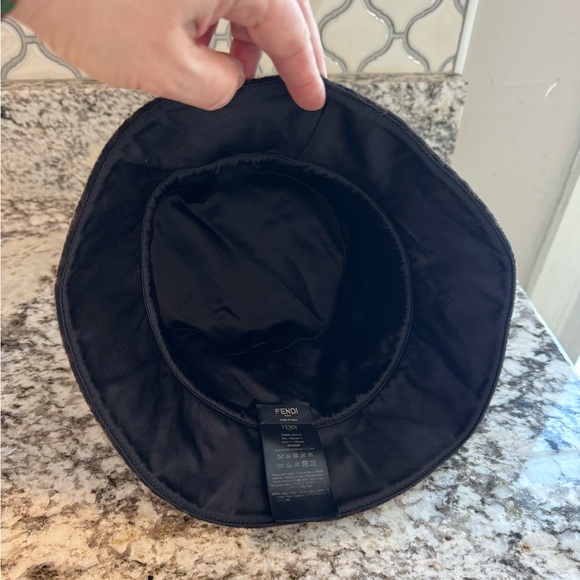 Fendi Black and Brown FF Patterned Bucket Hat main image 7